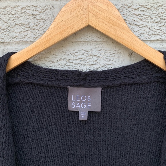 Leo & Sage Black Fringe Knit Jacket - Picture 5 of 8